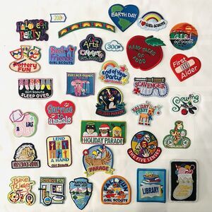 Girl Scouts Badge Patches Lot Of 33 Scouting Camping Activity Holidays NEW